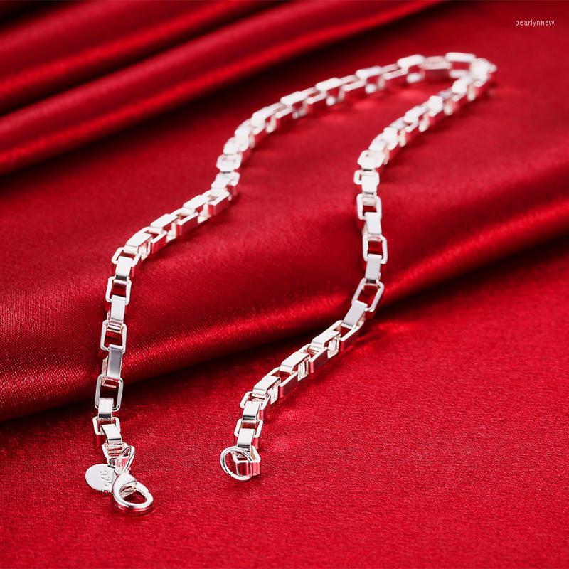 

Chains Fine 5MM Box Chain 925 Stamped Necklace For Women Man 18 Inches Party Wedding Luxury Jewelry Brands Holiday Gifts