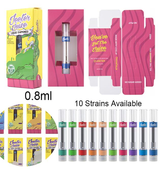 

New Jeeter Juice Liquid Diamonds Atomizers 10ml Full Glass Empty Vape Cartridges Thick Oil Ceramic Coil Press On Vape Carts 510 T5995233