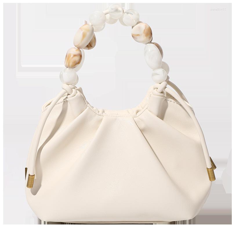 

Evening Bags Ladies Wave Dewdrop Handheld Purses And Handbags Luxury Cloud Acrylic Chain PU Soft Leather Designer Pleated Clutch Bag