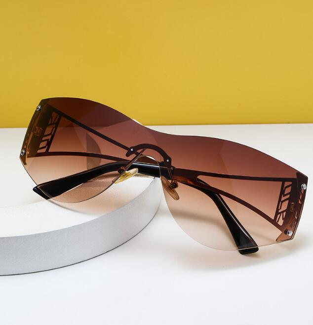 

One-piece lens rimless style sunglasses superclear men's women's sunglass driving glasses outdoor decoration shades eyewear mix colors