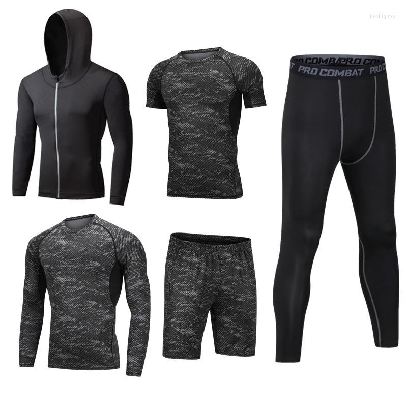 

Men's Tracksuits Cody Lundin Fashionable Men's Fitness Compression Set Casual Clothes Workout Jogging Sportswear 5pcs Running Rashguard