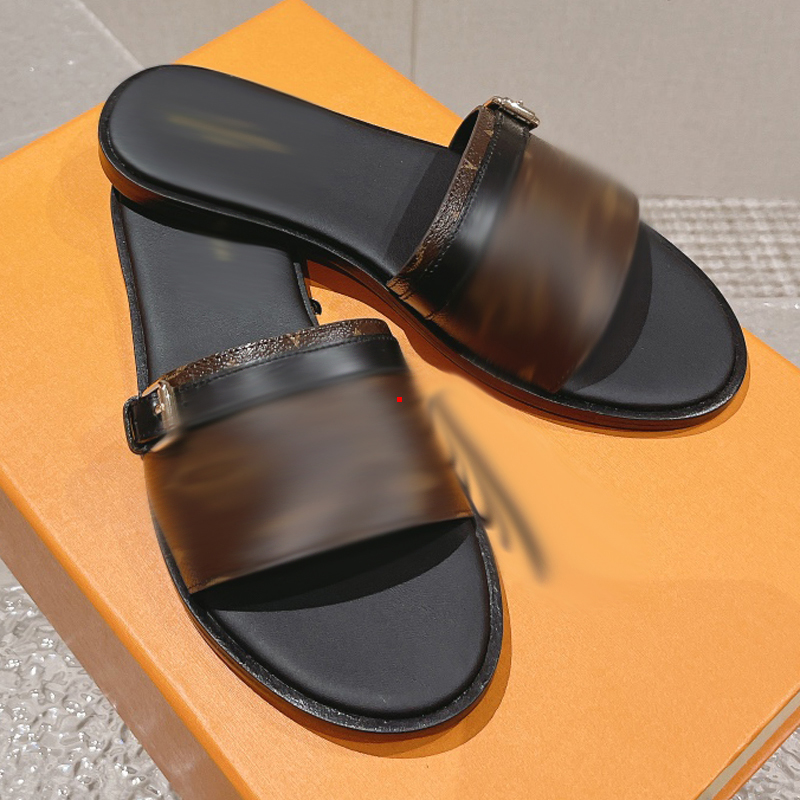 

2023 Fashion all colors slides slippers shoes running casual outdoor sneaker good perfect leather ladies sandals size us 4.5-8.5 -239, Picture color