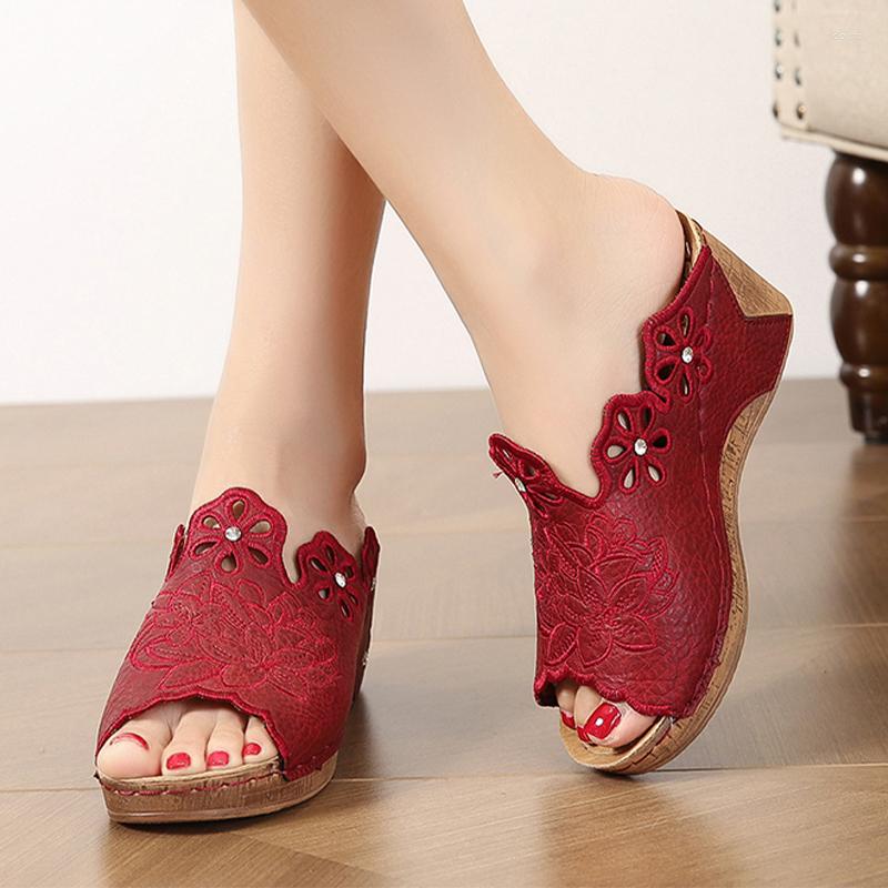 

Slippers 2023 Summer Wedges Platform Women High Heels Shoes Chunky Sandals Designer Slingback Flip Flops Sexy Pumps Slides, Black