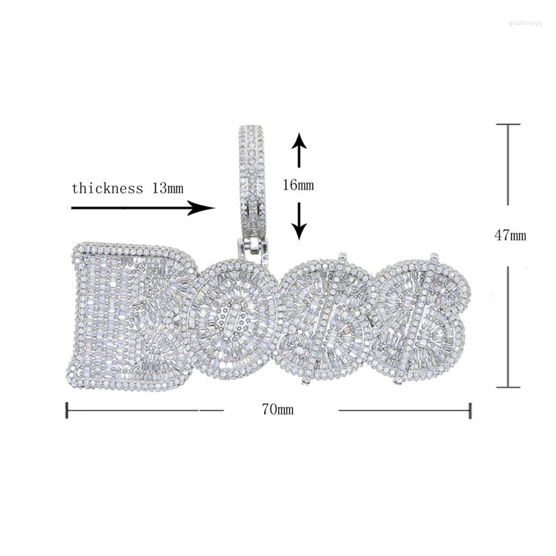 

Chains 2023 Hip Hop Letter Pendant Pave 5A Cz Stone For Men Boy Fashion INS Jewelry Iced Out Cool Punk Necklace With Rope Chain