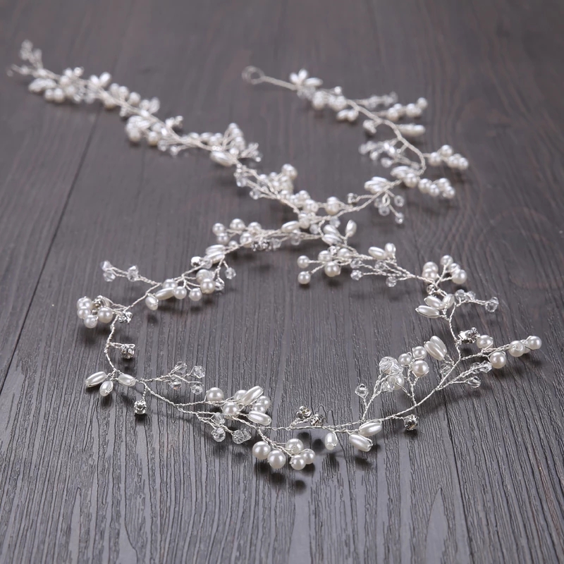

Multiple bridal and European wedding dresses, headband accessories, pearl crystal twisted bead headbands, hair accessories FD-0002