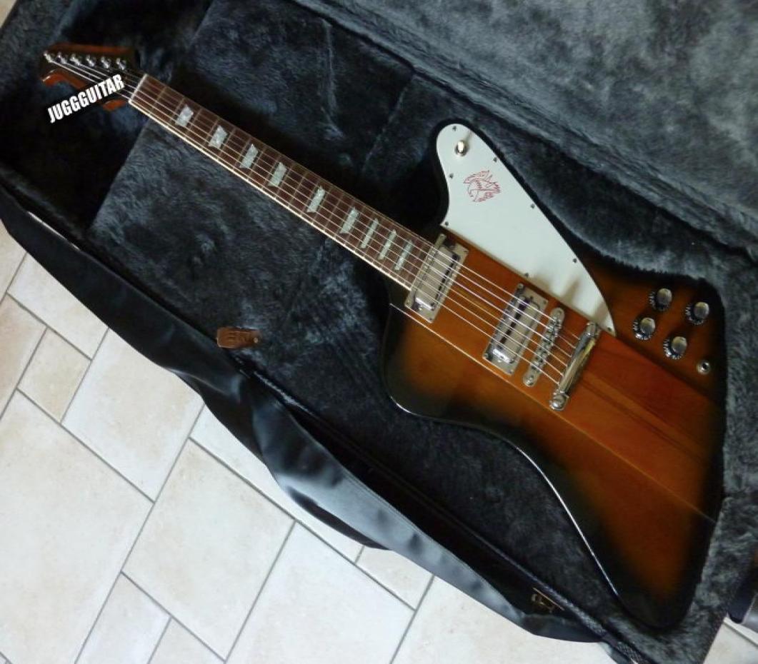 

Rare Neck Through Body Fire Bird Firebird Thunderbird Vintage Sunburst Electric Guitar Banjo Tuners 2 Mini Humbuckers Reverse He2143697