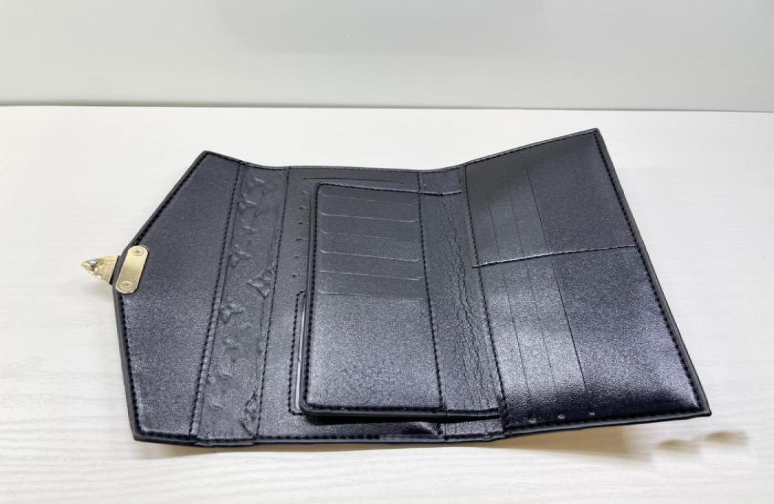 

Two piece PORTEFEUILLE SARAH WALLET High Quality Womens Men Fashion Envelopestyle Long Wallet Card Holder Case Iconic Brown Wate2164190, Beige