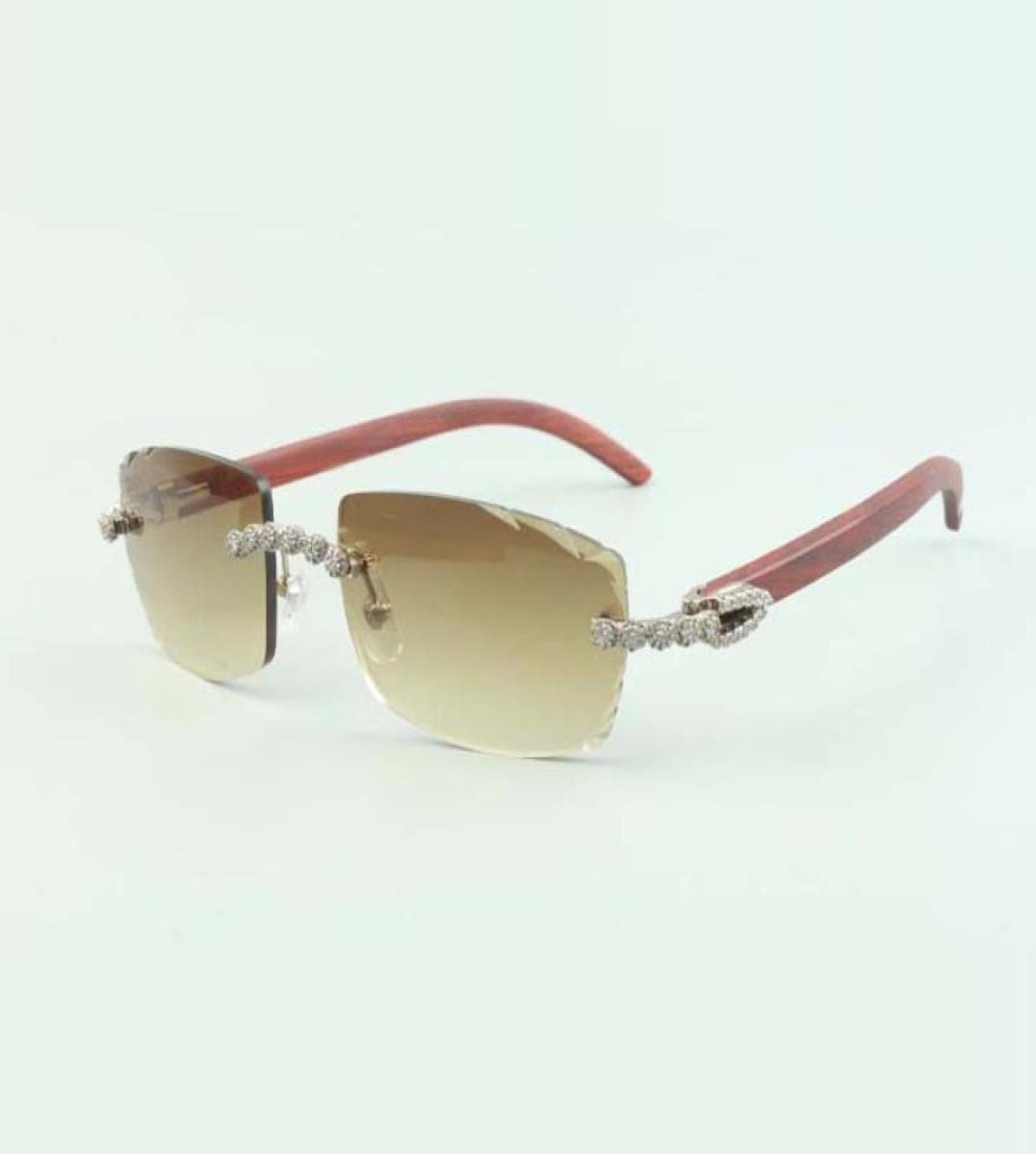 

2022 Bouquet Diamond Sunglasses 3524015 with Natural original wooden sticks and cut Lens 30 Thickness4697318
