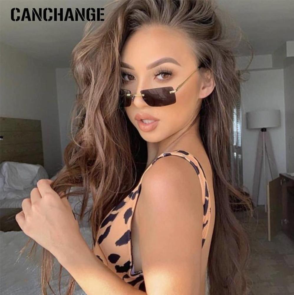 

Sunglasses CANCHANGE Fashion Small Rectangle Women Men Retro Orange Frameless Sun Glasses For Ladies Uv400 Gifts Summer3734217