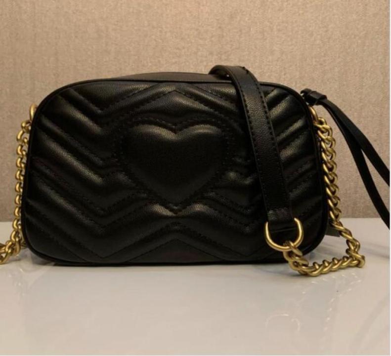 

High Quality Women Evening bag Handbags Gold Chain Shoulder Bags Crossbody Soho Disco Messenger Purse Wallet 5 colors choose7805220, Black