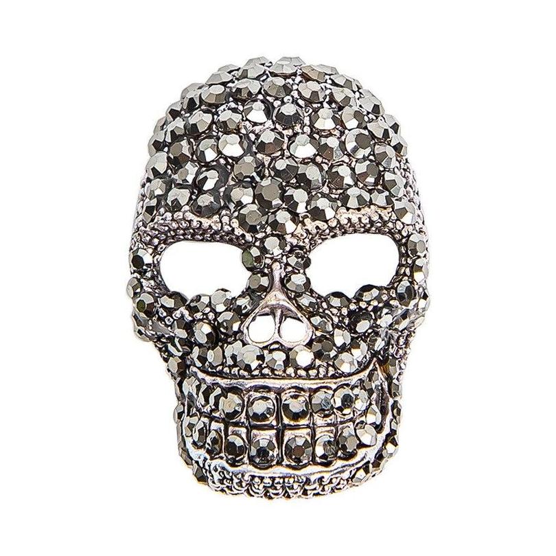 

Pins Brooches Retro Rhinestone Skl Heads Brooch For Men Or Women Punk Unique Fashion Jewelry Gothic Pin Drop Delivery Dhifp