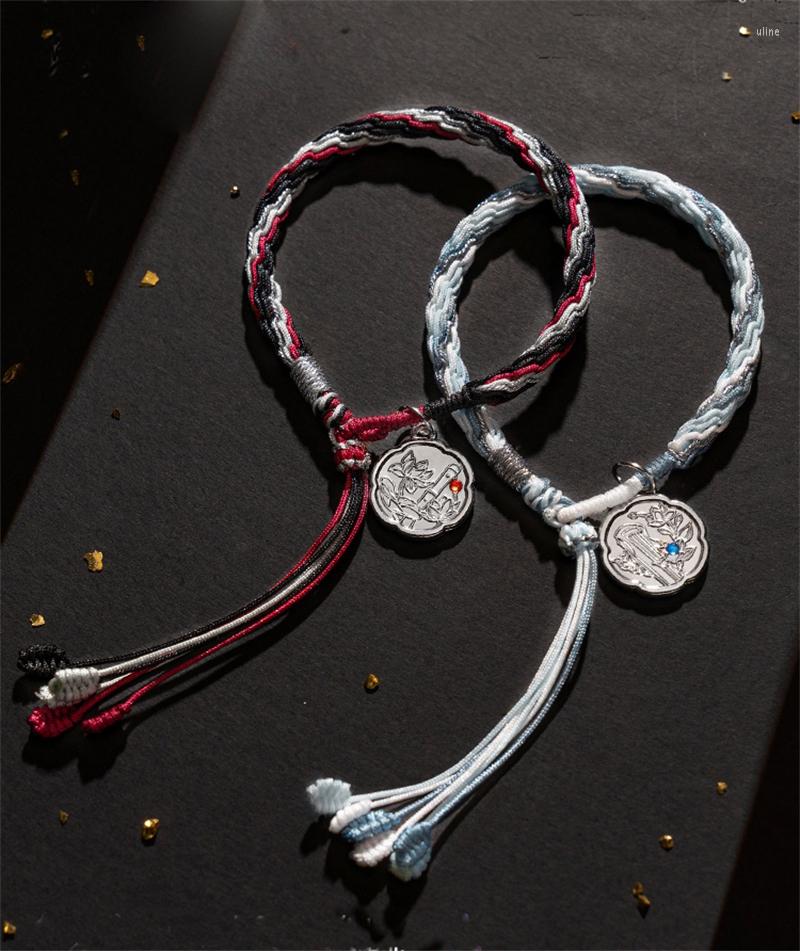 

Charm Bracelets Grandmaster Of Demonic Cultivation Wei Wuxian Lan Wangji Bracelet Hand Rope Jewelry Decor Women Men Gift Vintage Jewellery