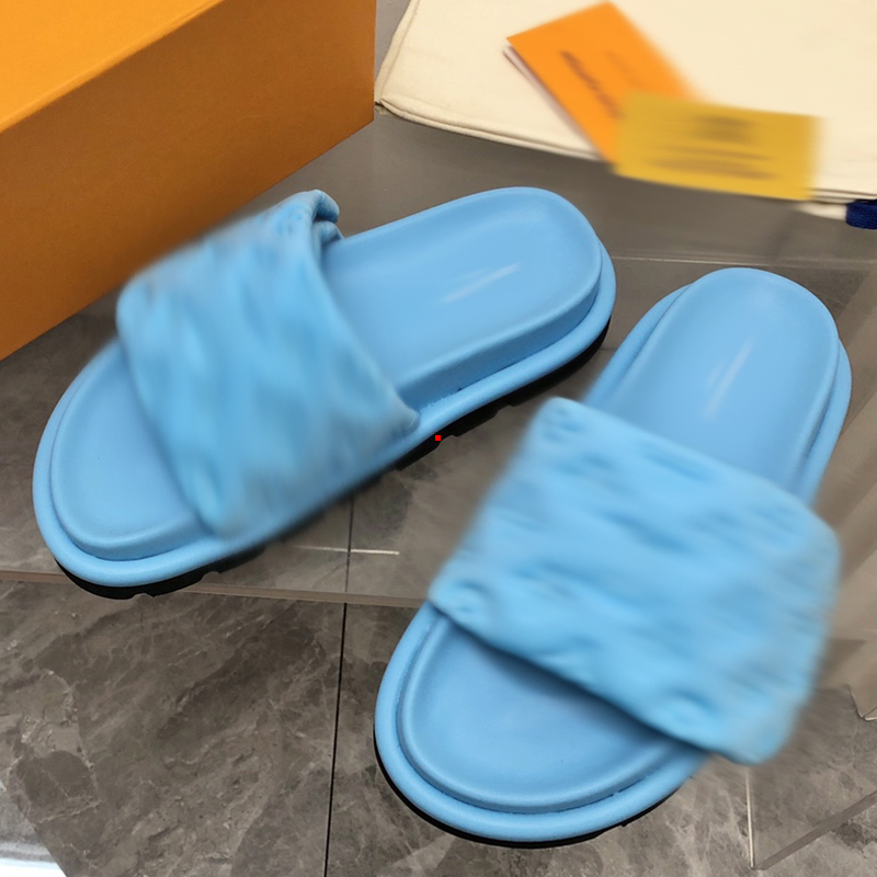 

2023 Fashion Luxuries Designers Summer Flat Slipper Sheepskin Diamond Lattice Women Designer Sandals Genuine Leather Shoes With Box -196, Picture color