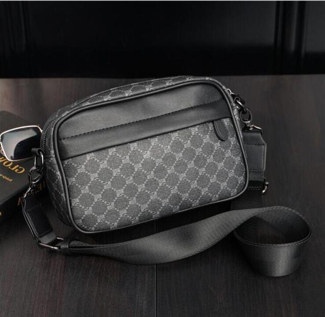 

Factory whole leather shoulder bags street trend printing small square bag outdoor fashion plaid leisure handbags personality 7495684, Chocolate