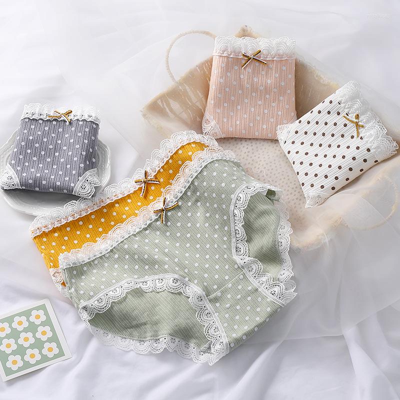 

Women's Panties 5Pcs/Set Women's Cotton Underwear Cute Print Girls Briefs Sexy Lace Lingerie For Female Ladies Shorts Underpants, 0106