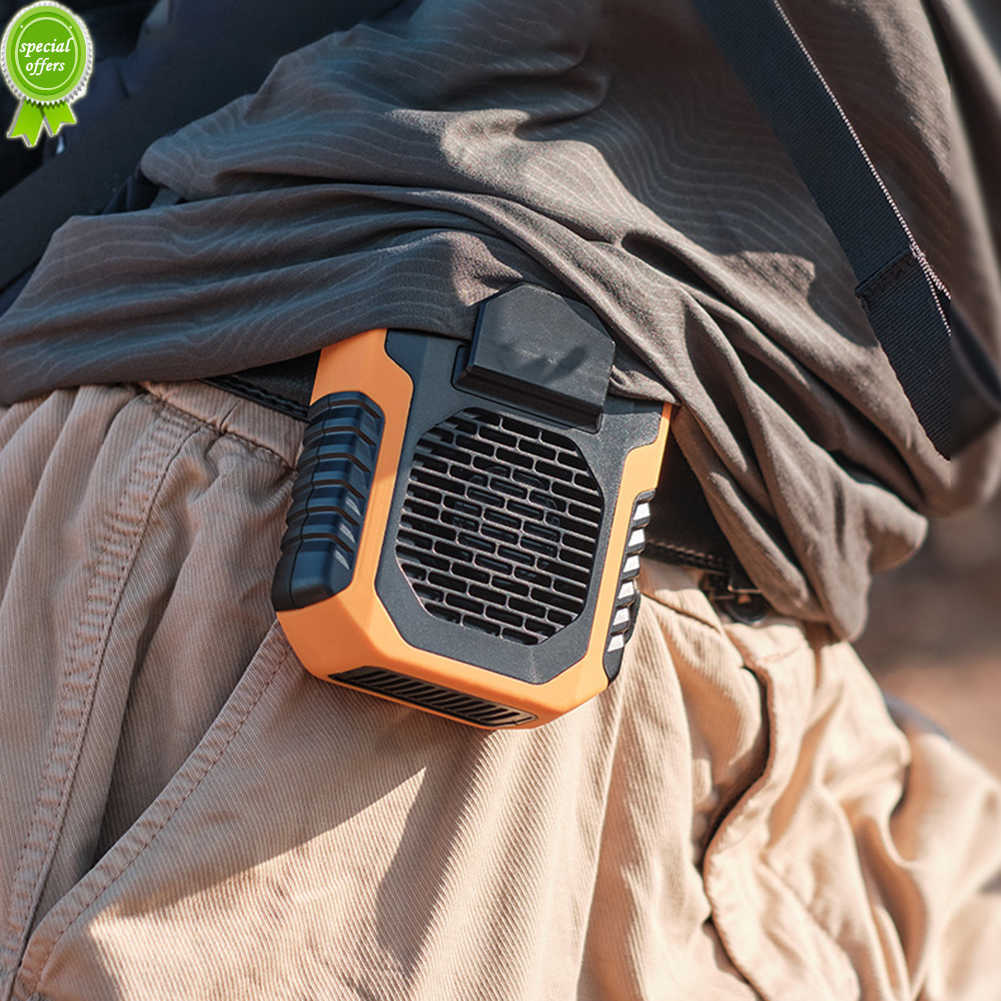 

New 6000mA Portable Waist Fan USB Air Conditioning Rechargeable Hanging Neck Mini Fan Outdoor Sports Cooling Waist Clip On Fan