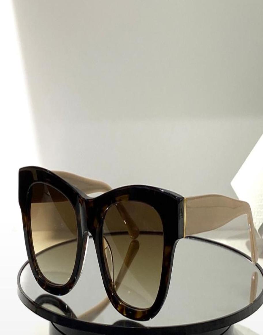 

Havana Brown Shaded Square Sunglasses jans Women Fashion Squared Sunglasses Gafas de Sol UV Protection Eye wear with Box9208285