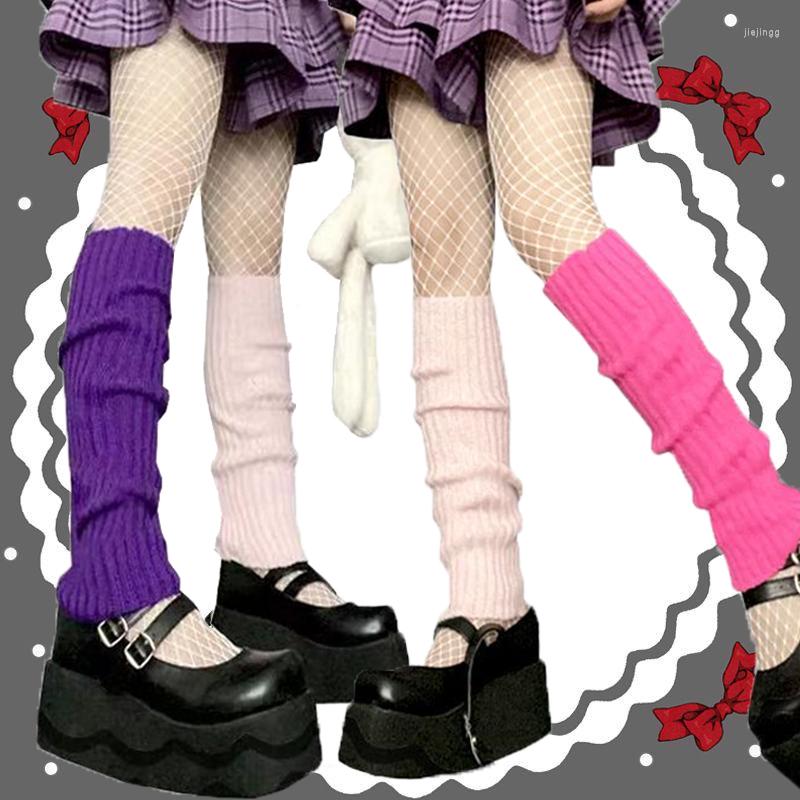 

Women Socks Lolita Knitted Long Warm Foot Cover Japanese JK Crochet Sock Boot Cuffs Leggings Gaiters Knee Stockings, Black