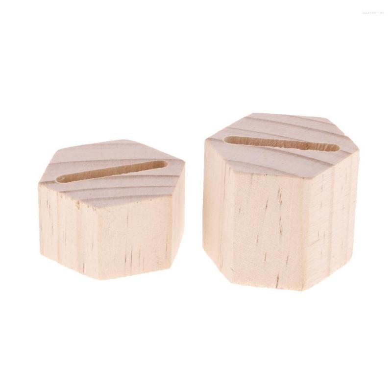 

Jewelry Pouches Hexagon Plain Wooden Bearer Display Organizer Decoupage