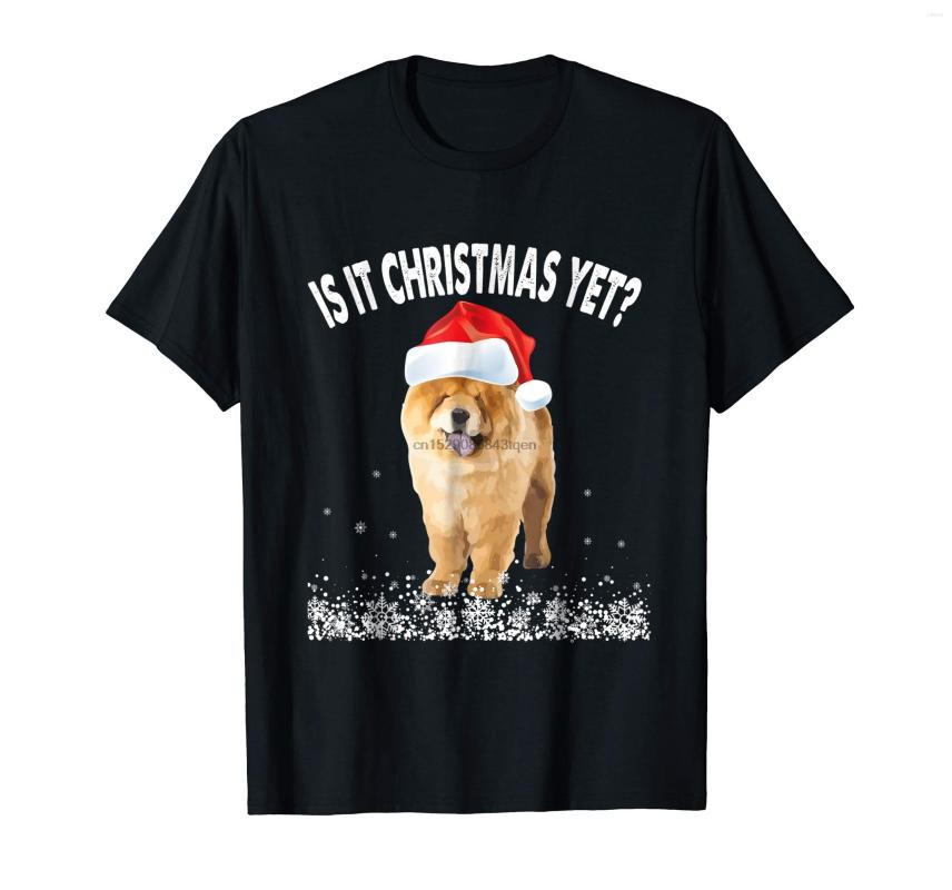 

Men' T Shirts Smile Chow Dog Santa On Snow Shirt Is It Christmas Yet-Men' T-Shirt-Black, Men-darkpurple