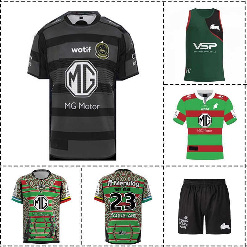 

Men' t Shirts 2023 Fashion New Rugby Jerseys T-shirts South Sydney Rabbitohs Anzac / Indigenous / John Sattler Commemorative / Singlet Name, Just jersey