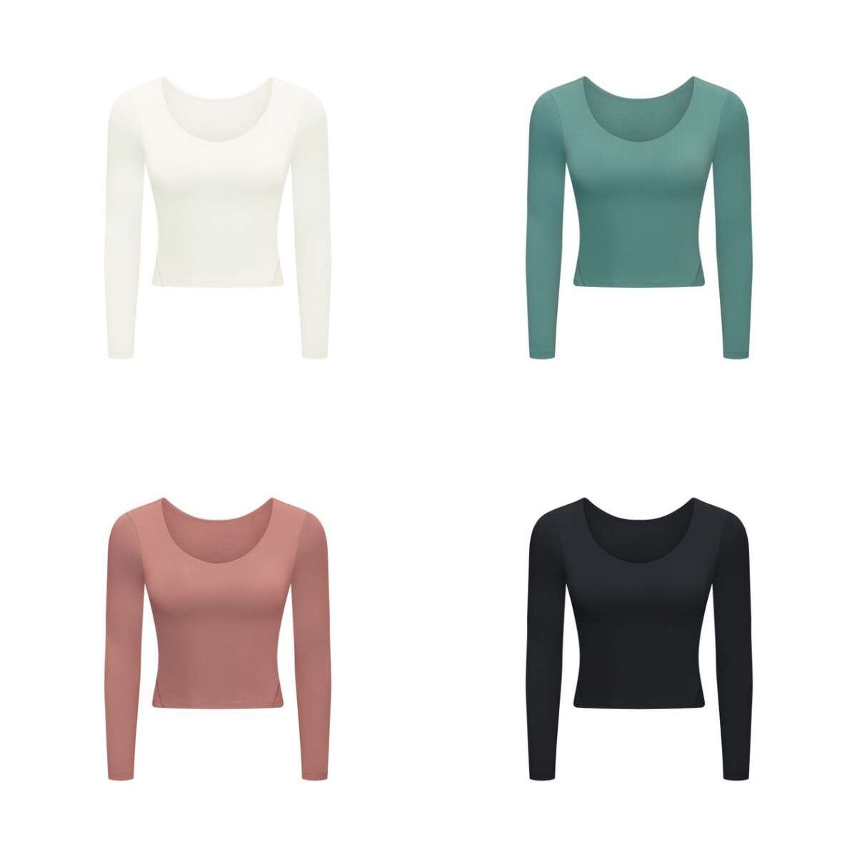 

L131 Cropped Shirts Slim Fit Sweatshirts Long Sleeve Tight Yoga Tops Outfit All-match Sports Coat Jacket Women Leisure Hoodie Running Fiess, Red