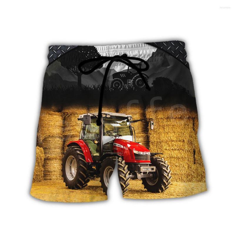 

Men' Shorts 2023est Worker Farmer Tractor Instrument Fashion Unisex Casual 3DPrint Summer Funny Beach Short Pants -1