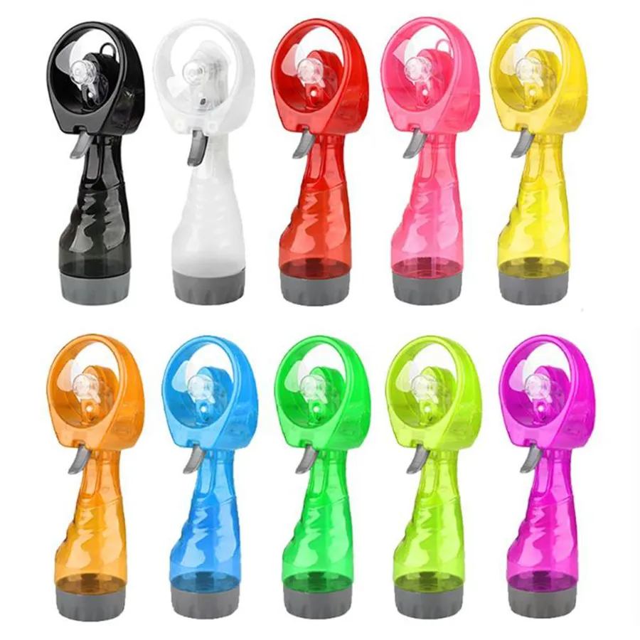 

Water Spray Cool Fan Handheld Electric Mini Fan Portable Summer Cool Mist Maker Fans Party Favor Sea Shipping OOA8019