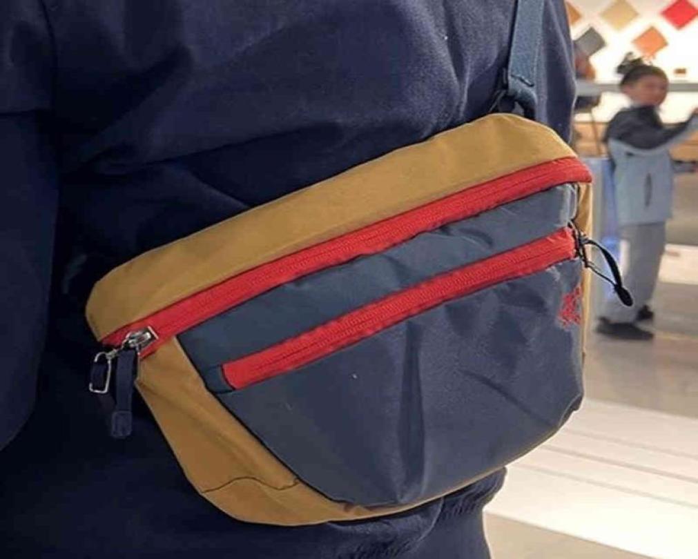 

Arc sports outdoor waist bag men039s and women039s nylon waterproof multifunction portable oneshoulder messenger fanny pac4896439, Black