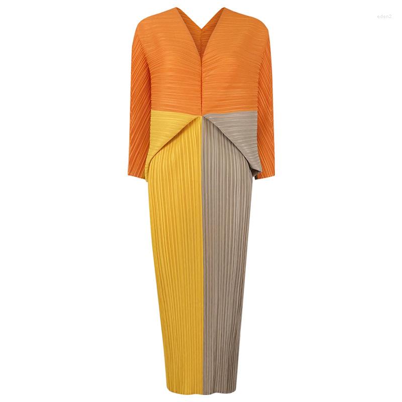 

Casual Dresses XL XXL 3XL 4XL 5XL 6XL Large Size Pleated Midi Dress For Women 2023 Spring Summer Clothes Patchwork Lady Outfits, Sky blue