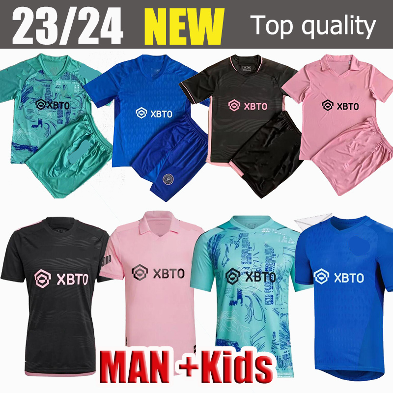 

23 24 Inter Miami CF soccer jerseys short Sleeve HIGUAIN men kids BECKHAM PIZARRO Matuidi Black 2023 2024 Football Shirts 4XL
