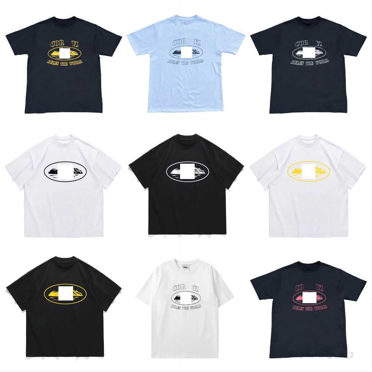 

Designer t Shirt Corteizs American Street Hip Hop Letter Print Short Sleeve T-shirt Men' Fashion Brand Summer Loose Round Neck Half B383, Gold