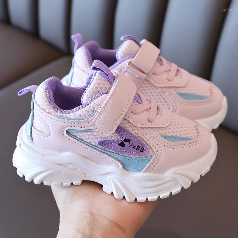 

Athletic Shoes Kids For Girl Sneakers Autumn Mesh Breathable Little Non-slip Student Boys Sport Size 21-30 SHZ002, Shz002black