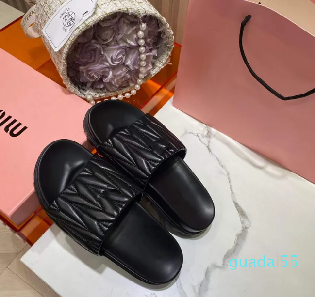 

woman sandels Hotel Flats Slip Matelasse Sliders Italy Resin Platforms Designer Summer, #1