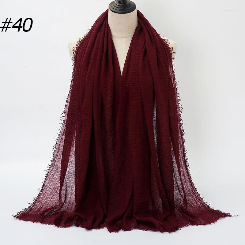

Scarves Classic Linen Scarf Muslim Women'S Autumn And Winter Thin Fashion Shawl Soft Islamic Simple Hair Band
