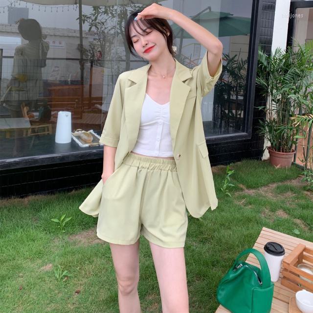 

Women' Tracksuits Women 2023 Summer Short Sets Female Casual Notched Collar Blazers High Waist Shorts Ladies Office Street Cool Outfits R46, Just coats