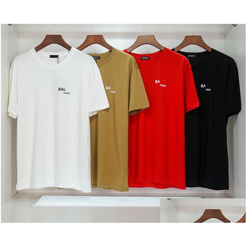 

Men'S T-Shirts Fashion Mens T Shirts Women Designers Tshirts Tees Apparel Tops Man S Casual Chest Letter Shirt Luxurys Clothing Slee Dhxyr