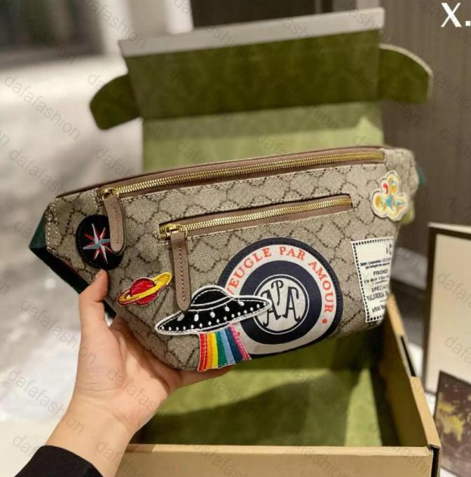 

Courrier Waist Bag Men039s Tiger UFO Logo Canvas Belt Bags Brown with brass Chest Bum Bag Designer Vintage Bumbag Cross Body Mi6783008