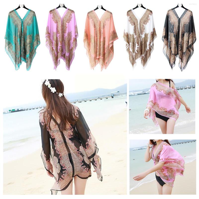 

Scarves Fashion Women Scarf Shawl Poncho Printed Sunscreen Cover Bikini Sale Soft Comfortable Beach Protectio X4R6