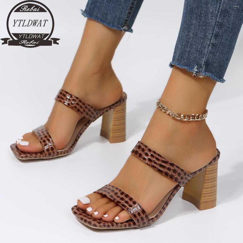 

Slippers 2023 Brand Ladies Colorful Platform Sandals Fashion Thick High Heels Summer Women's Party Sexy Shoes Woman, Beige