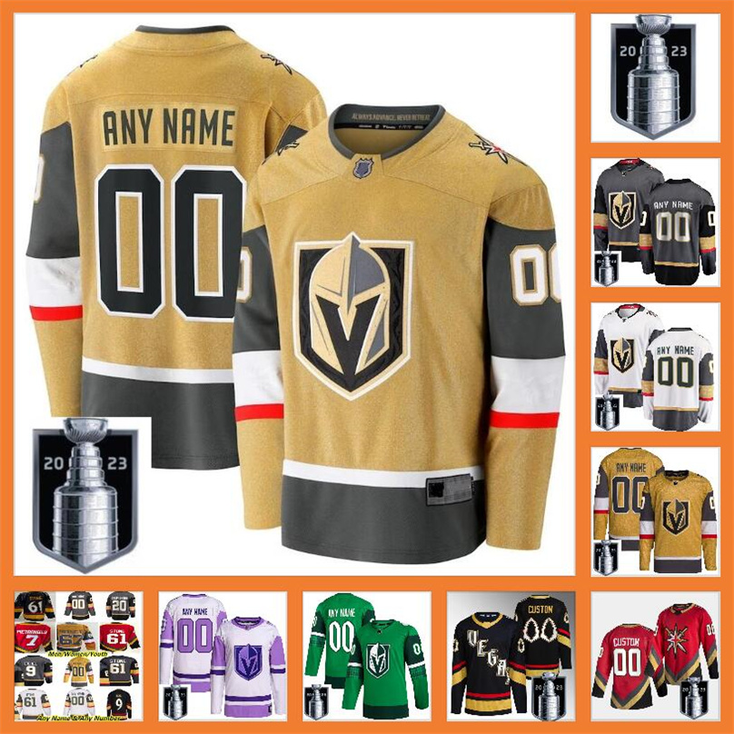 

2023 Stanley Cup Jerseys Custom Vegas Golden Knights Hockey NHLBi Jack Eichel Mark Stone William Karlsson Alex Pietrangelo Jonathan Marchessault Shea Theodore, Color