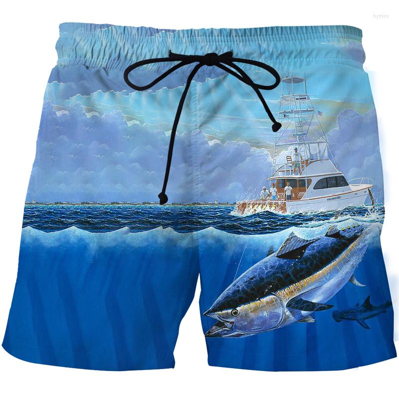 

Men's Shorts 3D Printed Beach In Summer Fishing Harajuku Funny Hip-hop Swimming Men's Unisex Loose Sports Five-point, Auburn