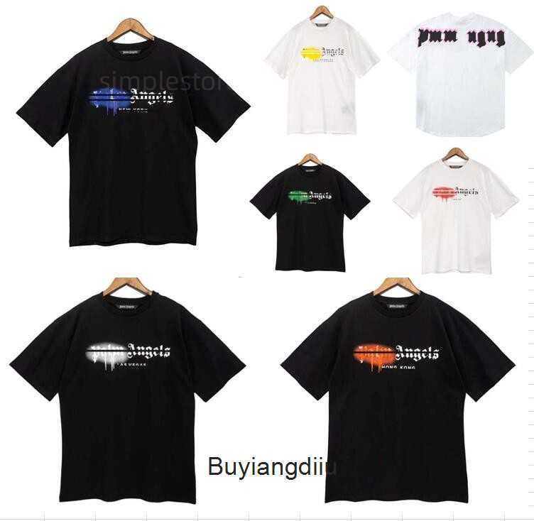 

Men' T shirts t Shirt Palms Palmangel City Designer Limited Inkjet Graffiti Letter Printing Women' Sailboat Short-sleeved Casual Y5C8, Ch6