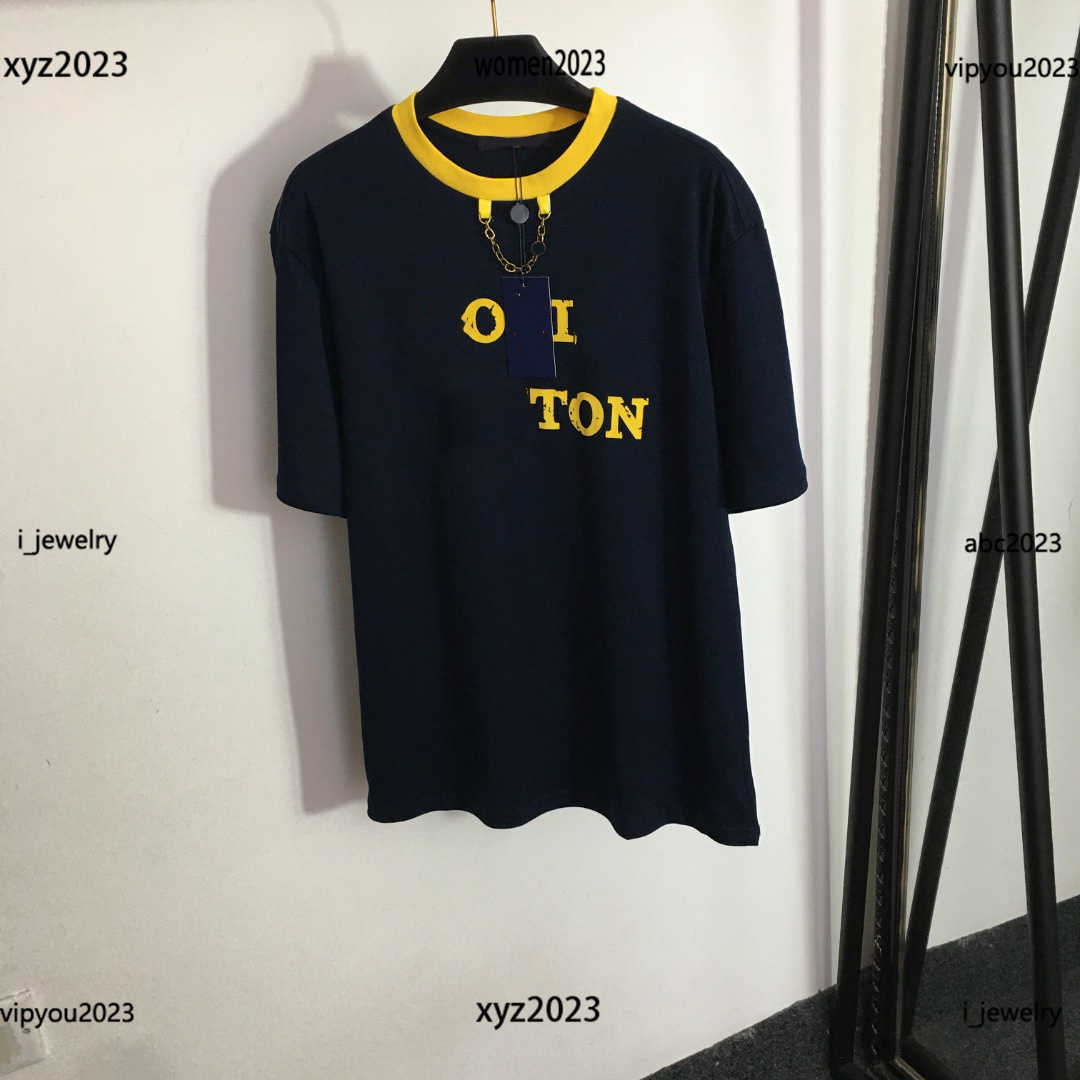 

womens designer clothing fashion T-Shirt Metal chain decoration Round neck Tees casual short sleeve #Multiple product, #4