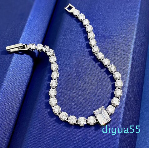 

Handmde Moissanite Diamond Bangle Bracelet 925 Sterling silver Wedding Bracelets For Women Bridal Engagement Jewelry