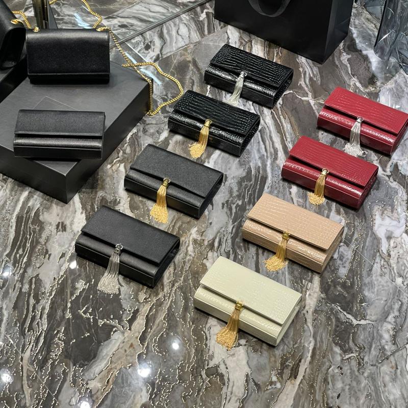 

Evening Bags Ladies' Fashionable Shoulder Bag Female Handbag Chain Crocodile Pattern Satchel Leather