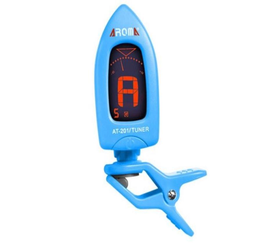 

Aroma AT201 Electric Guitar Bass Ukulele guitarra parts Colors LED Digital Guitar Tuner Musical instrument accessories8322596
