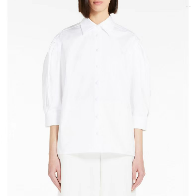 

Women's Blouses 2023 Early Spring Lantern Sleeve White Shirt Women