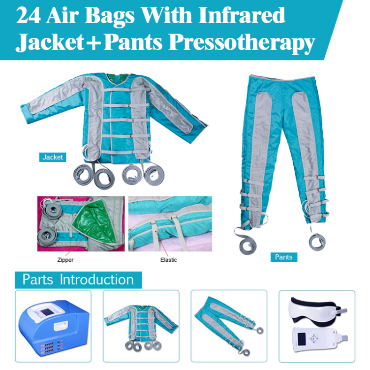 

Slimming Machine Pressotherapy Machines Detox Body Wrap Lymphatic Drainage Device Far Infrared 24 Air Chamber Massage Machine