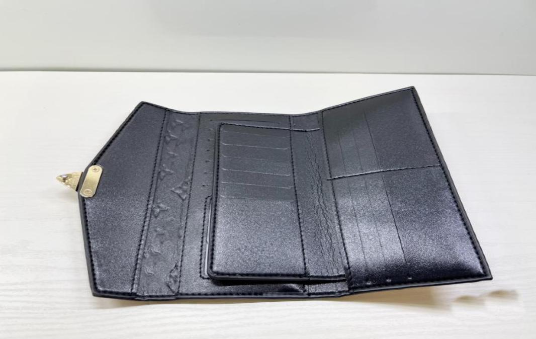 

Two piece PORTEFEUILLE SARAH WALLET High Quality Womens Men Fashion Envelopestyle Long Wallet Card Holder Case Iconic Brown Wate5052142, Red